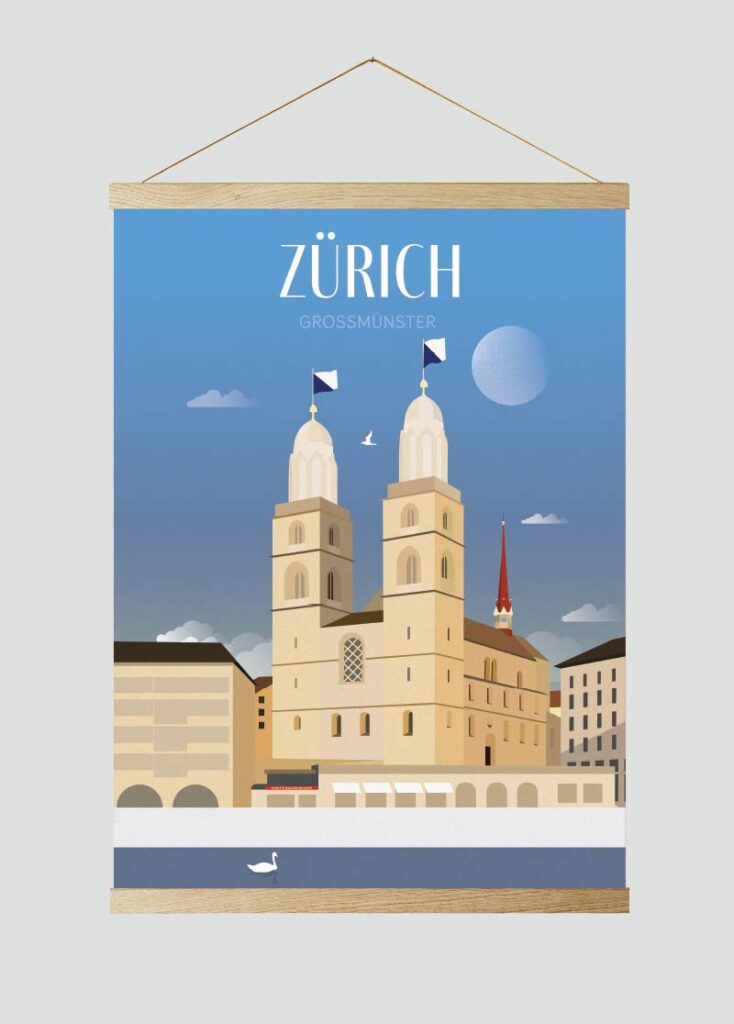 Grossmünster Poster Zürich